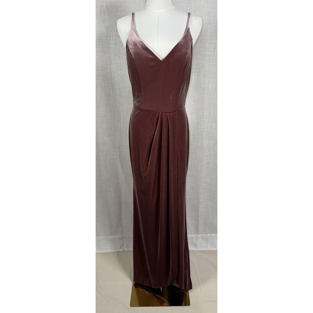 Revelry Rory Velvet Maxi Gown Women's Dress Size 8 Bridesmaid Formal Adjustable